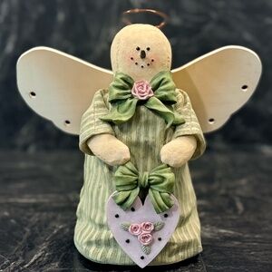 Snowman Angel Musical Figurine